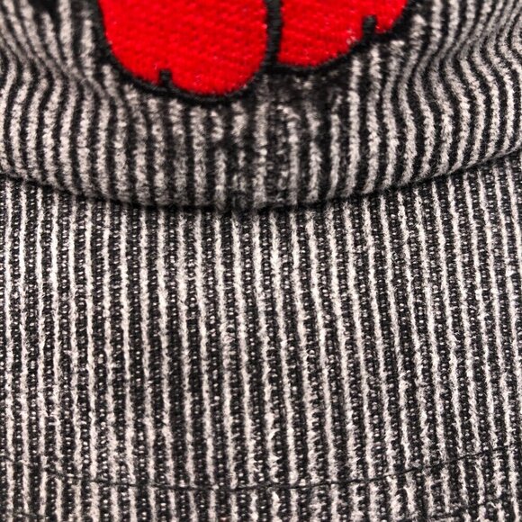 NWT Frasier Sterling Pinstripe Corduroy Baseball Hat Bows Cherries Soft Twee - Picture 5 of 11